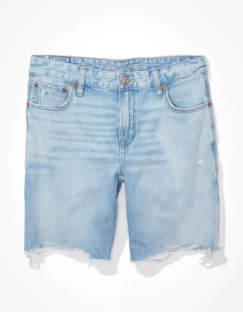 Shorts American Eagle AE Dreamy Drape Denim Low-Rise Baggy Lavage Clair Femme | AOA-28594721